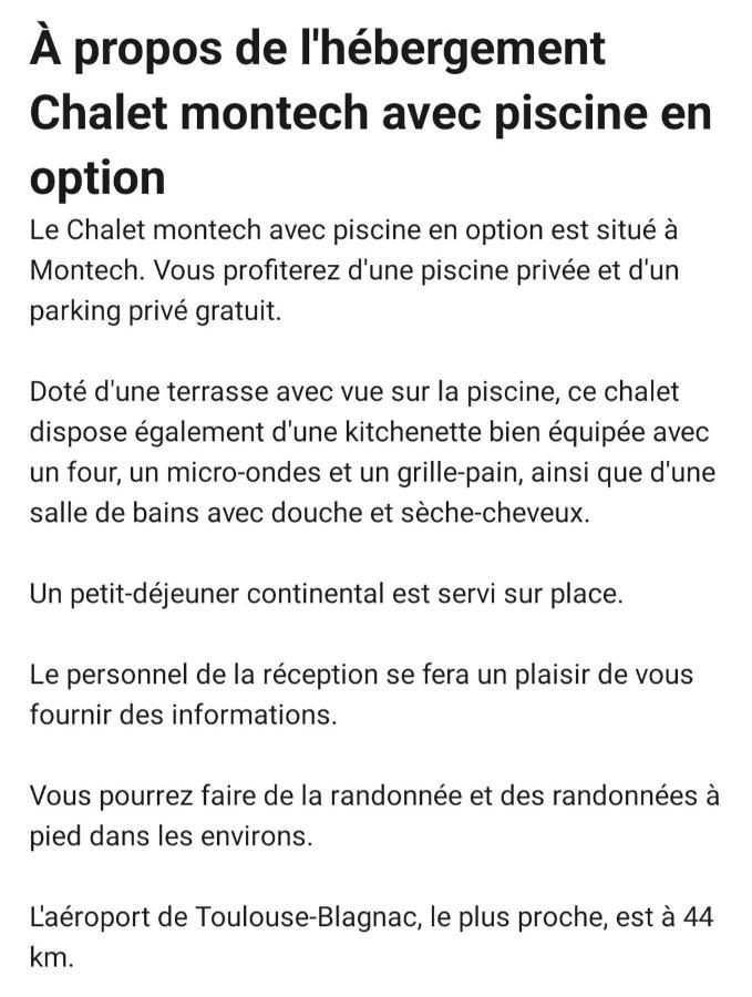 Chalet Piscine Montech Экстерьер фото